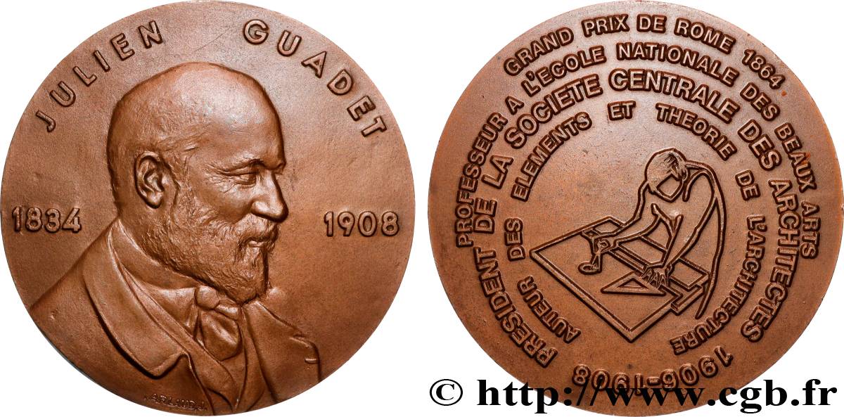 CINQUIÈME RÉPUBLIQUE Médaille, Julien Guadet  SUP
