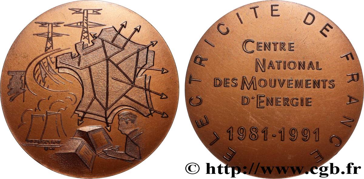 CINQUIÈME RÉPUBLIQUE Médaille, Centre National des mouvements d’énergie SUP