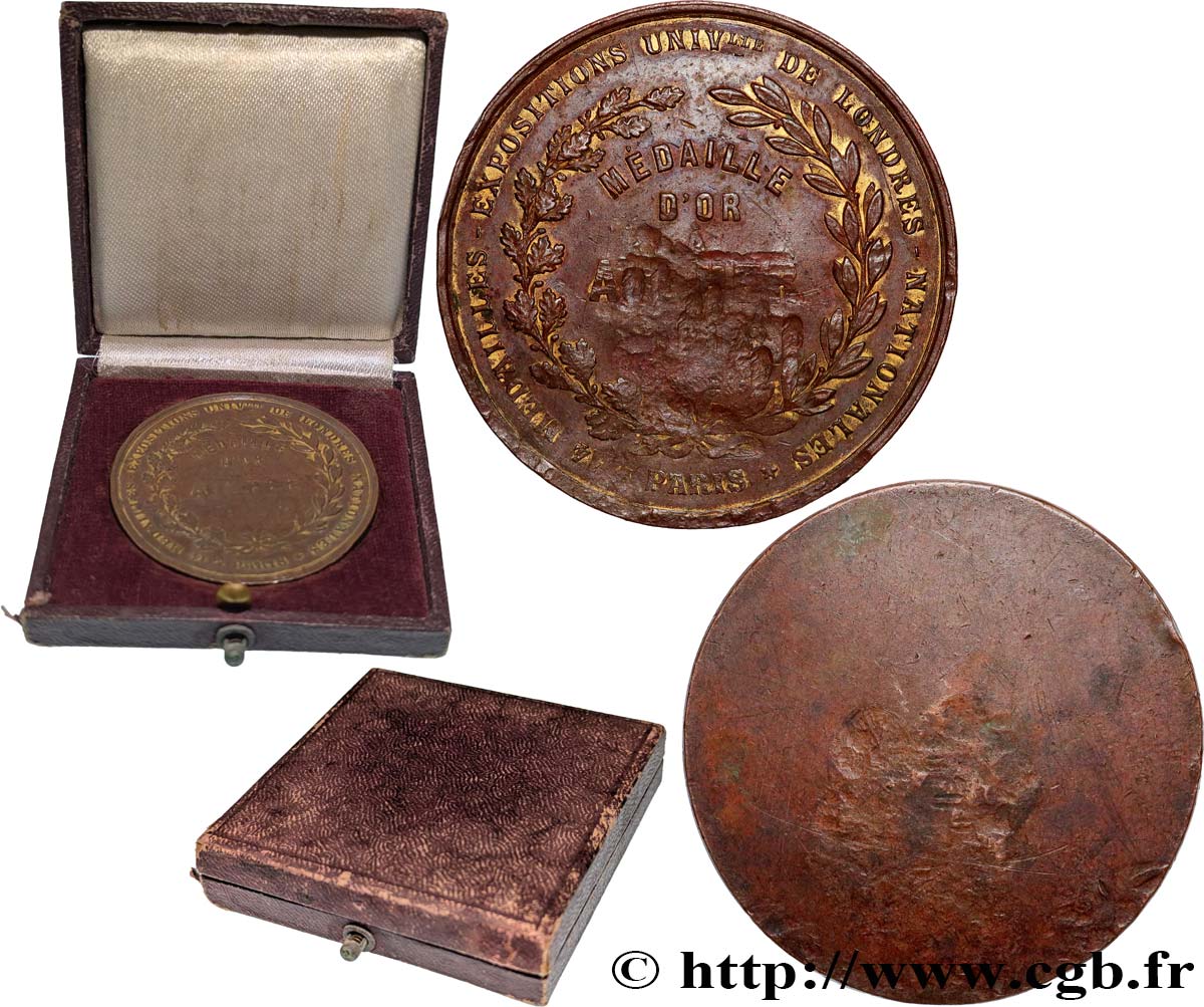 TERCERA REPUBLICA FRANCESA Médaille, Médaille d’or à Aucher Frères BC