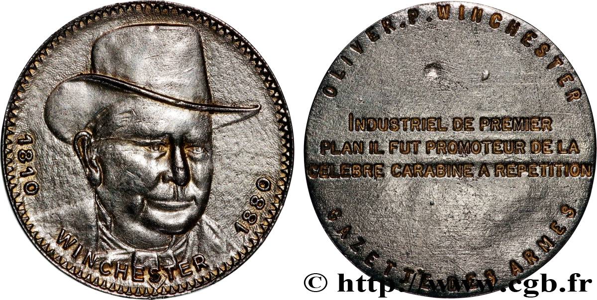 ÉTATS-UNIS D AMÉRIQUE Médaille, Oliver Winchester TTB