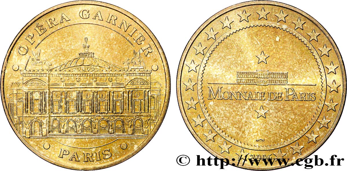 TOURISTIC MEDALS Médaille touristique, Opéra Garnier, Paris BB