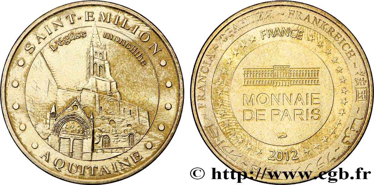 TOURISTIC MEDALS Médaille touristique, Saint-Émilion, Aquitaine q.SPL