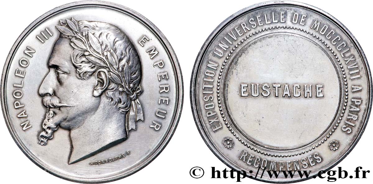SECOND EMPIRE Médaille de récompense, Exposition universelle TTB+