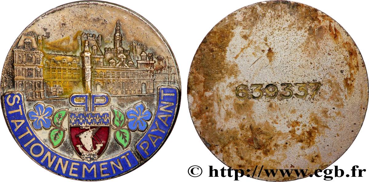VILLES ET MAIRIES Médaille, Stationnement Payant à Paris TTB