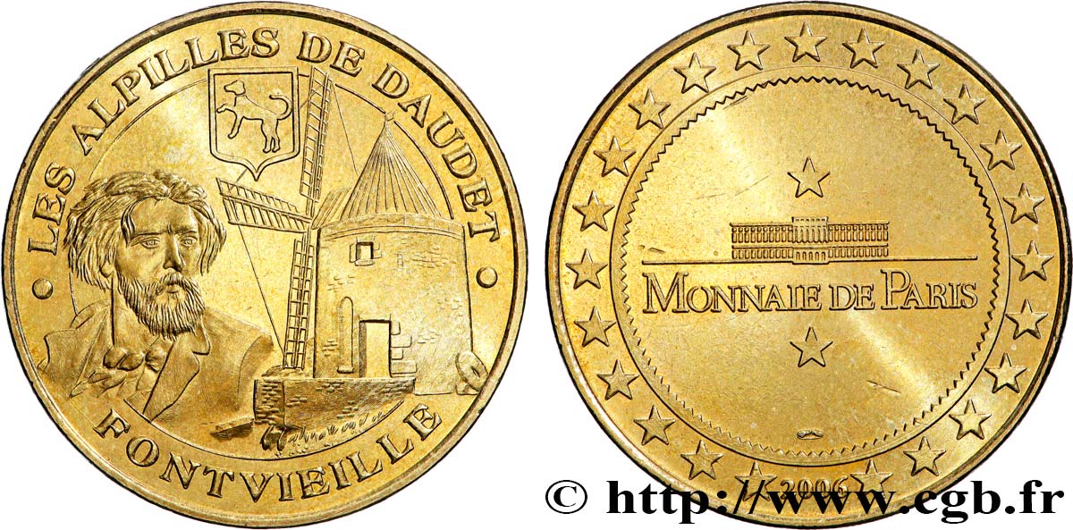 TOURISTIC MEDALS Médaille touristique, Les Alpilles de Daudet, Fontvieille AU