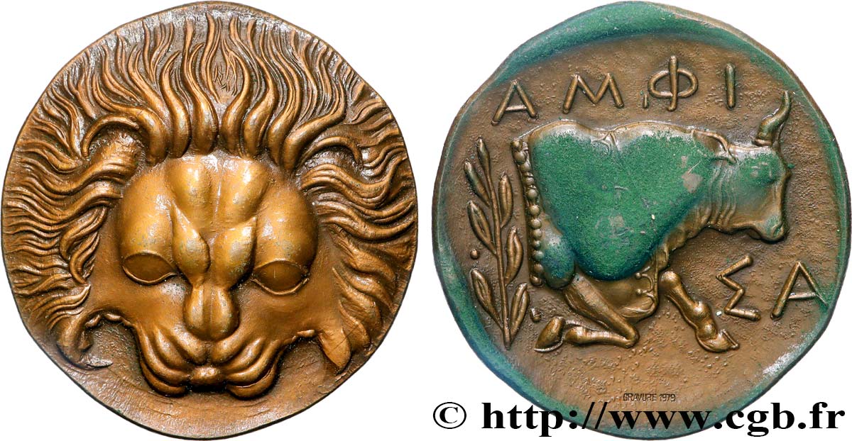 IONIE - ÎLES D IONIE - SAMOS Médaille, Reproduction du Tétradrachme de Samos SUP/TTB+
