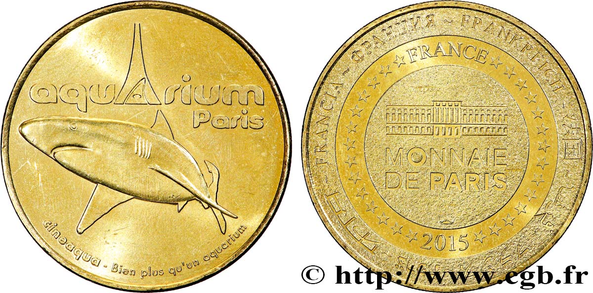 TOURISTIC MEDALS Médaille touristique, Aquarium de Paris XF