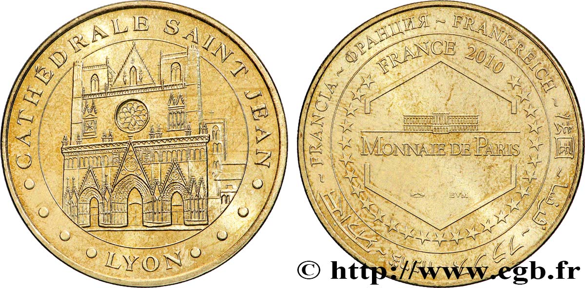 TOURISTIC MEDALS Médaille touristique, Cathédrale Saint-Jean, Lyon AU