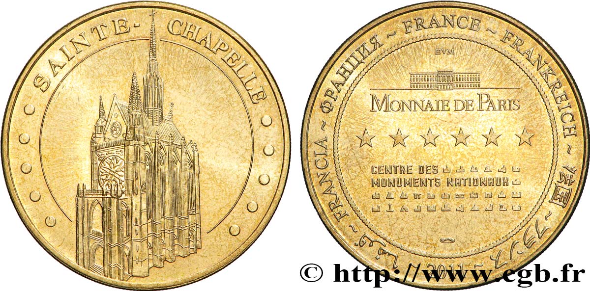 TOURISTIC MEDALS Médaille, La Sainte-Chapelle AU