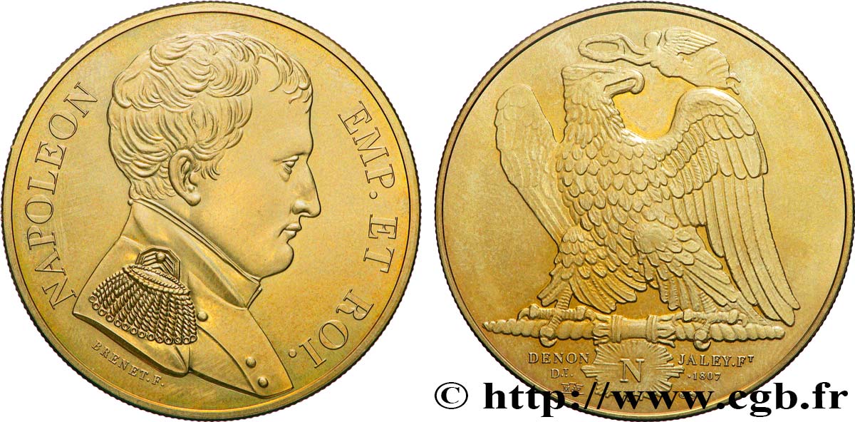 V REPUBLIC Médaille, Napoléon Empereur et Roi AU