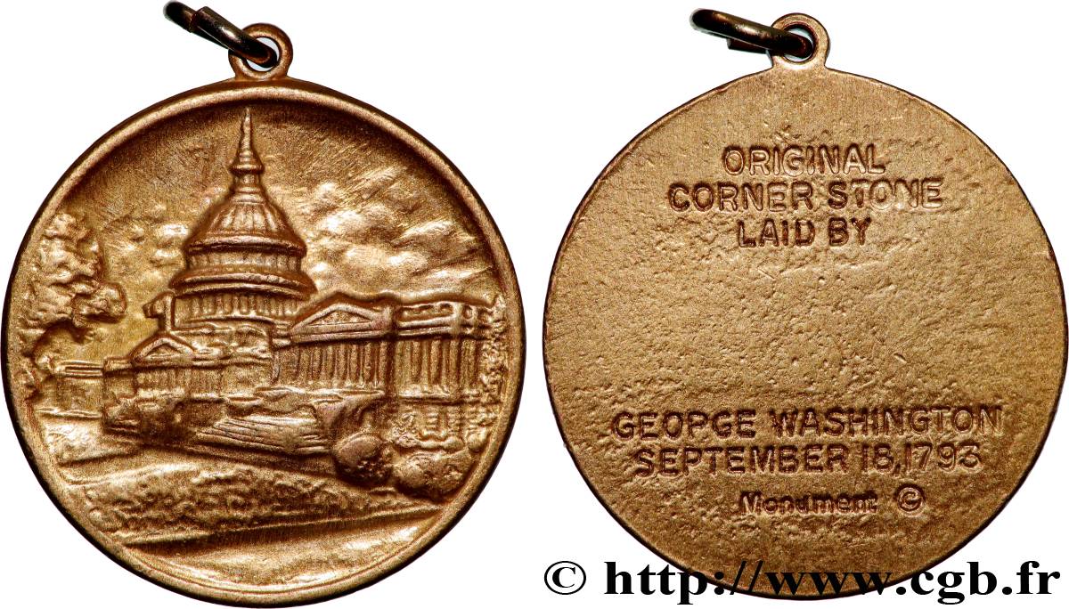 ÉTATS-UNIS D AMÉRIQUE Médaille porte-clés, Capitole des États-Unis TTB+