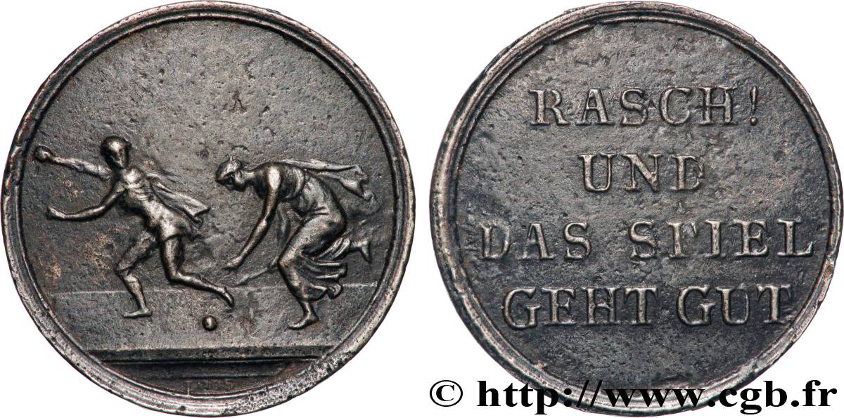 ALLEMAGNE - ROYAUME DE PRUSSE - FRÉDÉRIC-GUILLAUME III Médaille de jeu TTB