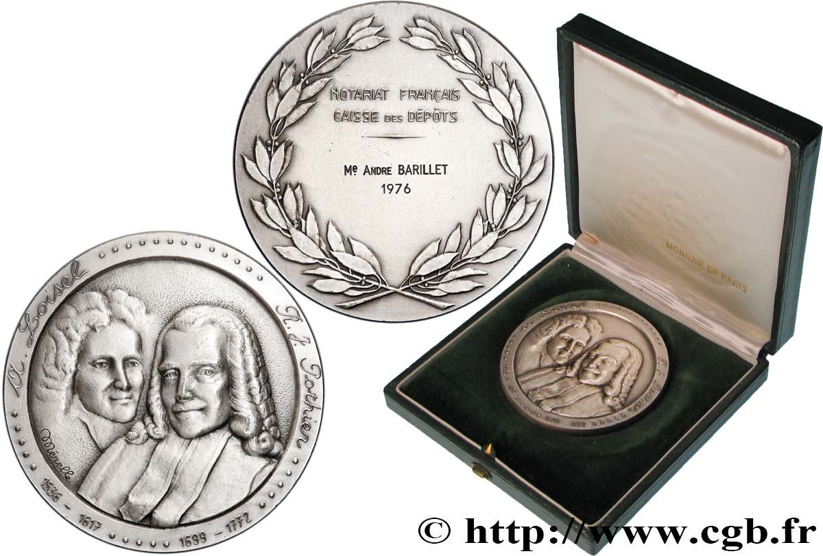 NOTAIRES DU XXe SIECLE Médaille, Loisel et Pothier, Caisse des dépôts SUP