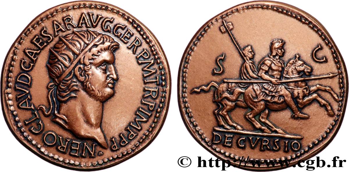 V REPUBLIC Médaille antiquisante, Néron AU