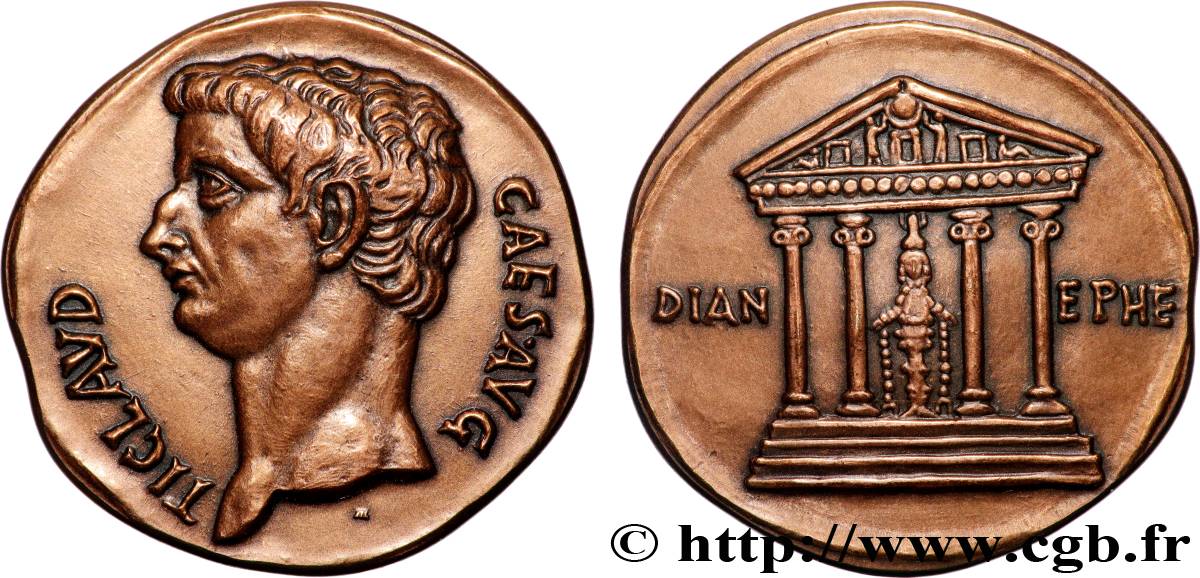 V REPUBLIC Médaille, Reproduction d’un cistophore de Claude AU