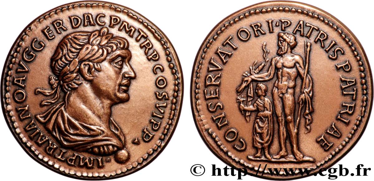 CINQUIÈME RÉPUBLIQUE Médaille, Reproduction de Trajan SUP