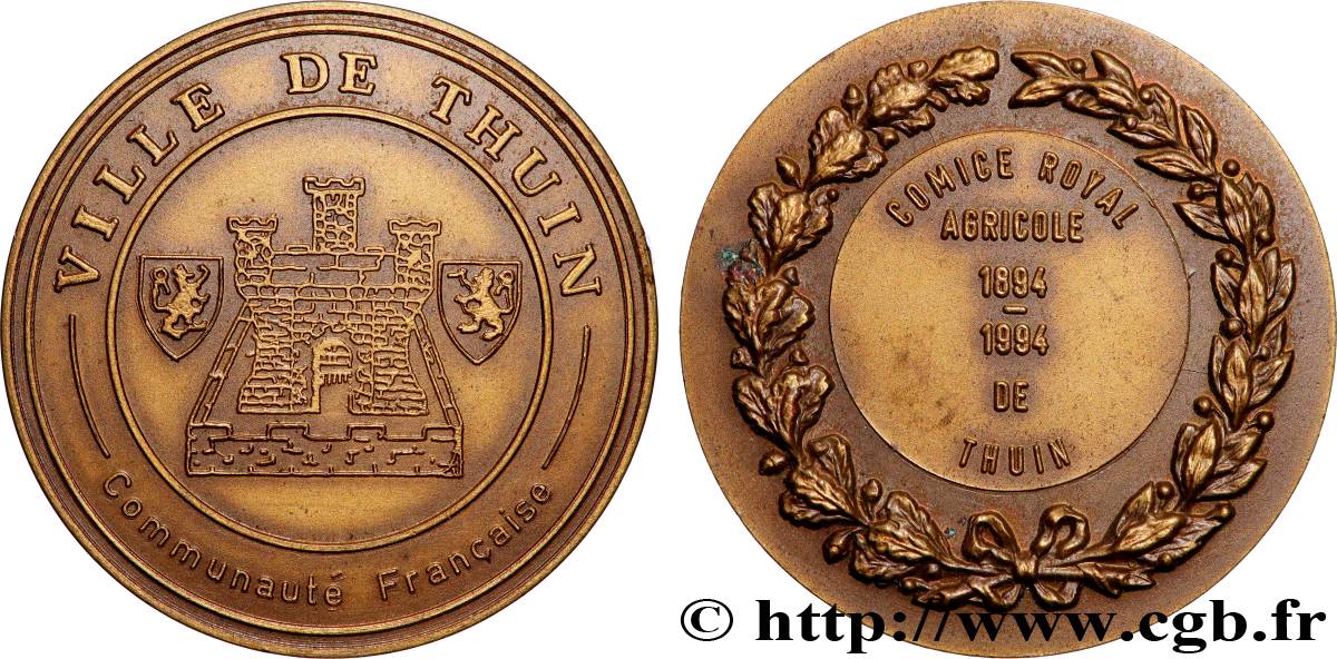 BELGIQUE Médaille, Comice royal agricole TTB+