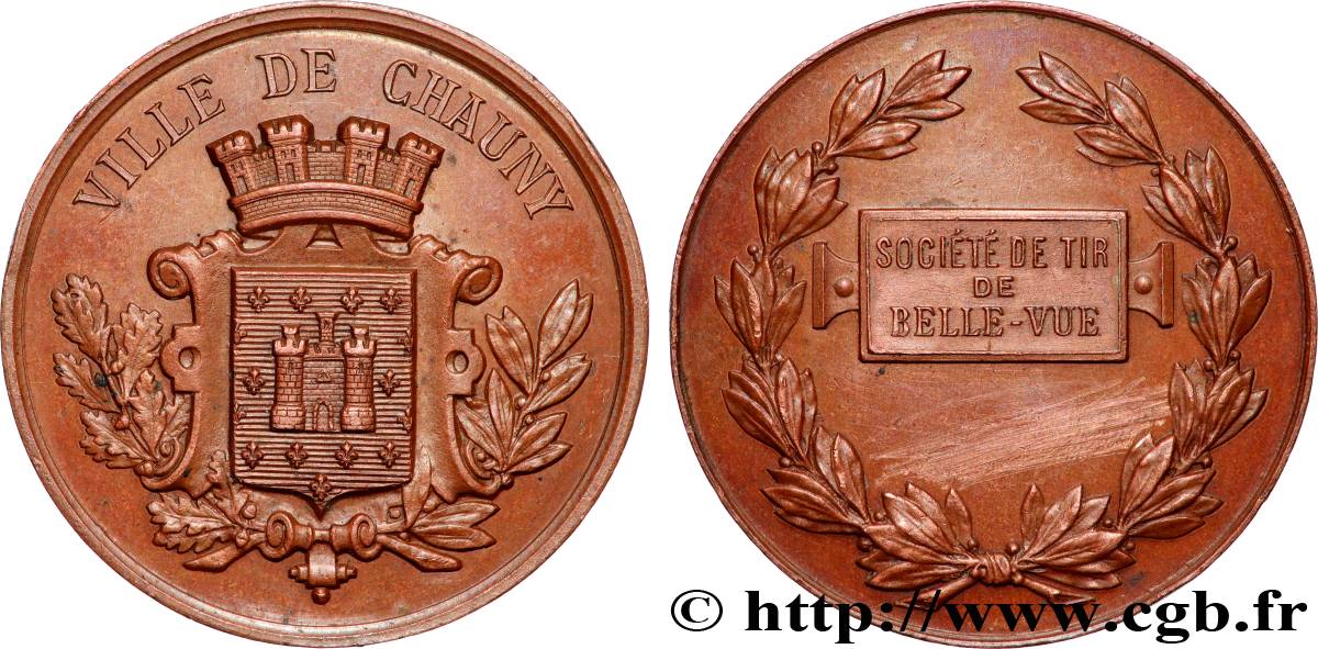 TIR ET ARQUEBUSE Médaille, Société de tir de Belle-Vue TTB+