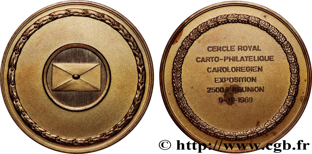 BELGIQUE - ROYAUME DE BELGIQUE - BAUDOUIN Ier Médaille, Cercle royal carto-philatelique TTB+