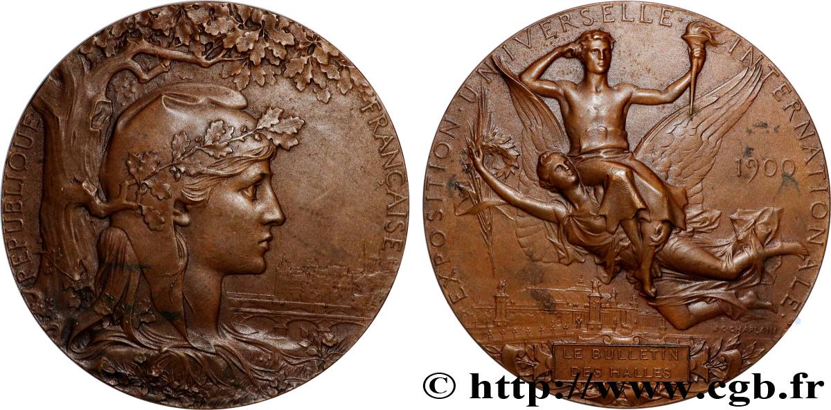 TROISIÈME RÉPUBLIQUE Médaille, Exposition Universelle Internationale TTB+