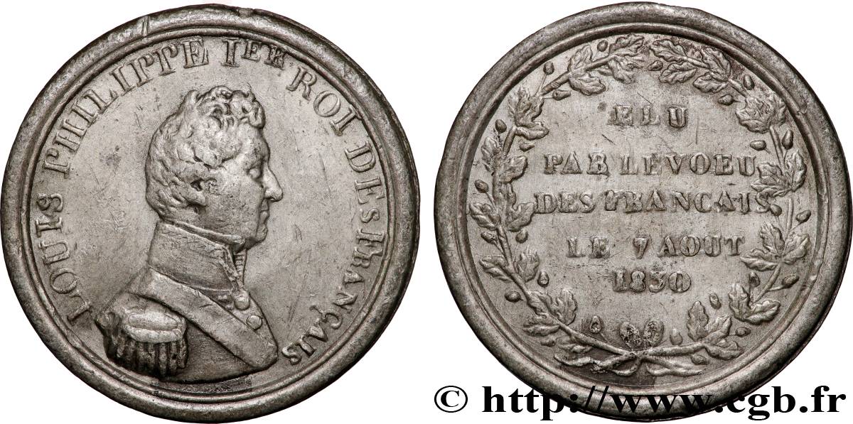 LOUIS-PHILIPPE Ier Médaille, Louis-Philippe, Élu par le voeu des français TTB