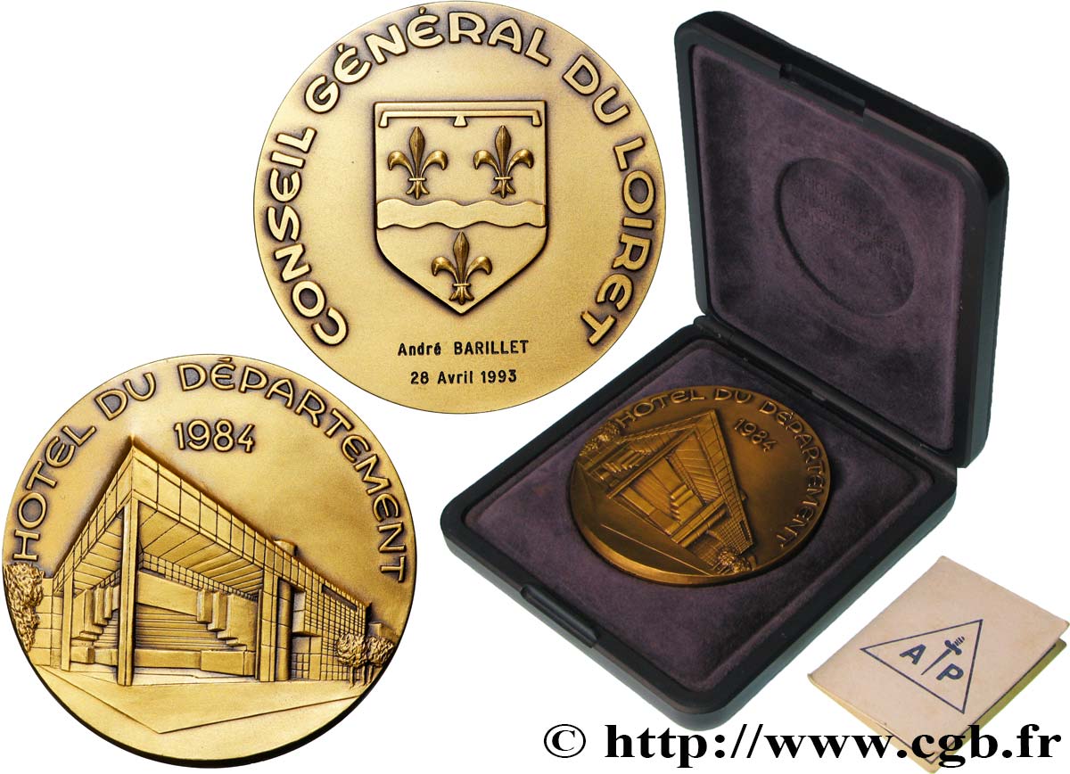 V REPUBLIC Médaille, Conseil général du Loiret  AU