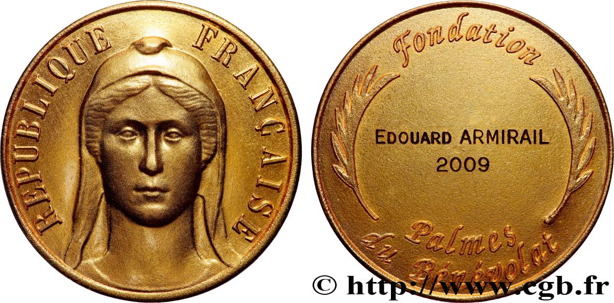 CINQUIÈME RÉPUBLIQUE Médaille, Fondation Palmes du Bénévolat SUP