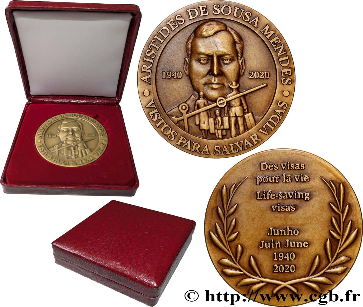 PORTUGAL Médaille, Aristide de Sousa Mendes VZ