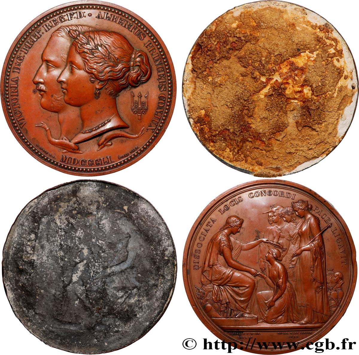 GREAT BRITAIN - VICTORIA Médaille, Victoria et Albert, Prize Medal, Great Exhibition XF