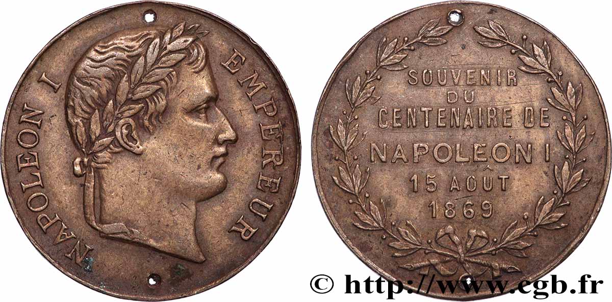 ZWEITES KAISERREICH Médaille, Souvenir du centenaire de Napoléon Ier SS