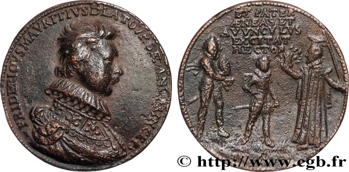 PRINCIPAUTY OF SEDAN - FREDERIC-MAURICE OF LA TOUR D AUVERGNE Médaille, L’exemple d’Enée et d’Hector XF