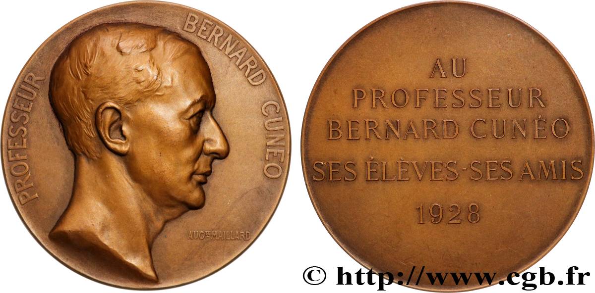 TROISIÈME RÉPUBLIQUE Médaille, Bernard Joseph Cunéo SUP