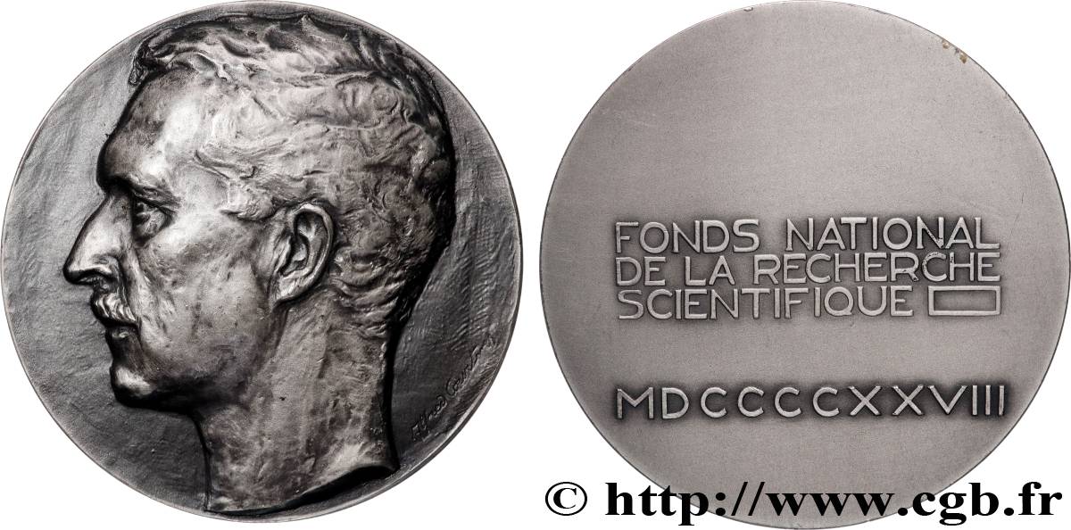 BELGIQUE - ROYAUME DE BELGIQUE - ALBERT Ier Médaille, Fonds National de la recherche scientifique SUP