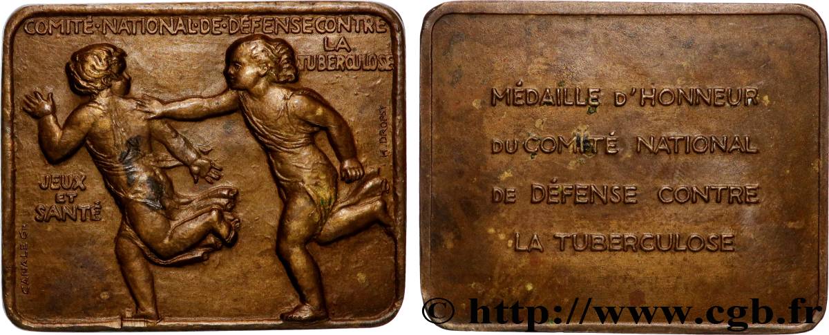 TROISIÈME RÉPUBLIQUE Plaquette, Défense contre la Tuberculose TTB+