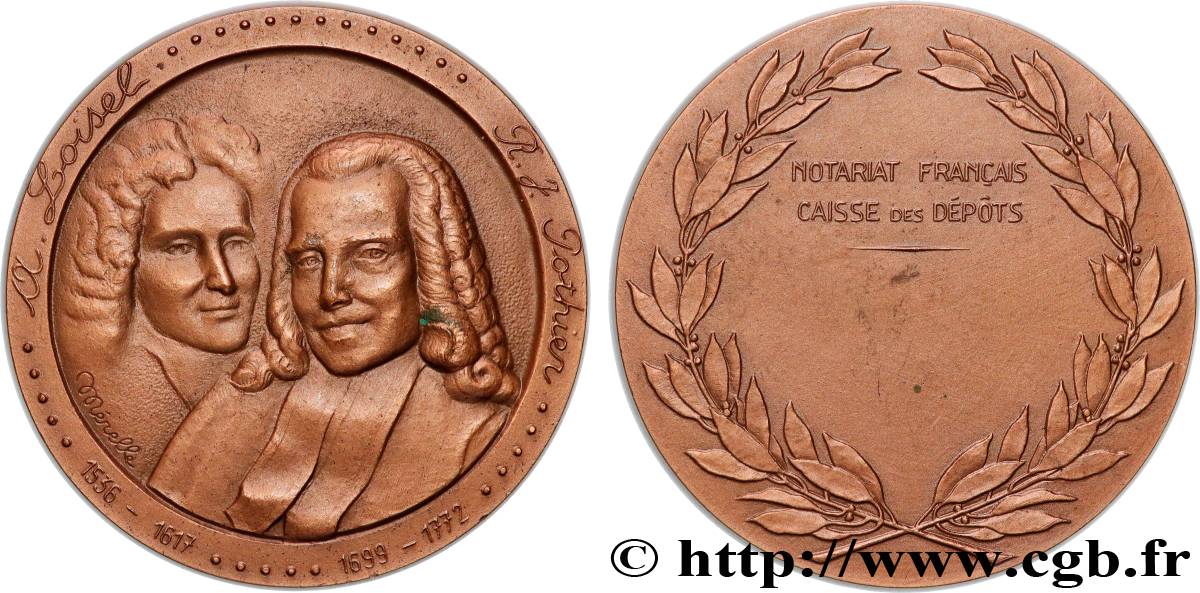 NOTAIRES DU XIXe SIECLE Médaille, Loisel et Pothier, Caisse des dépôts AU