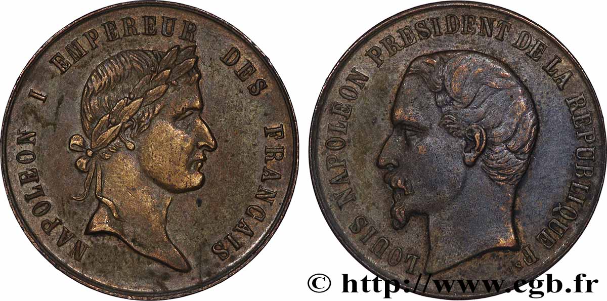 SECONDO IMPERO FRANCESE Médaillette, Le prince Louis Napoléon BB