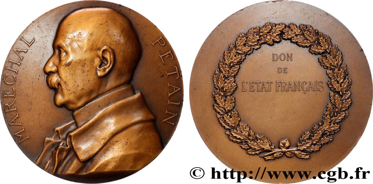 ETAT FRANÇAIS Médaille, Maréchal Pétain, Don de l’État français MBC+