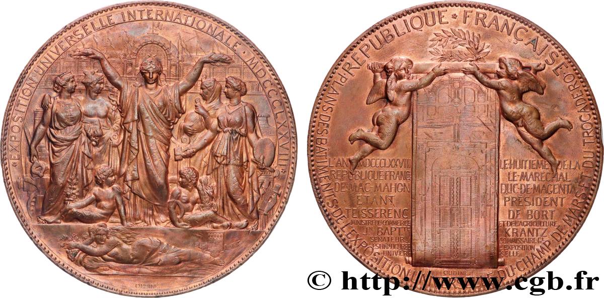 TROISIÈME RÉPUBLIQUE Médaille, Exposition universelle internationale TTB
