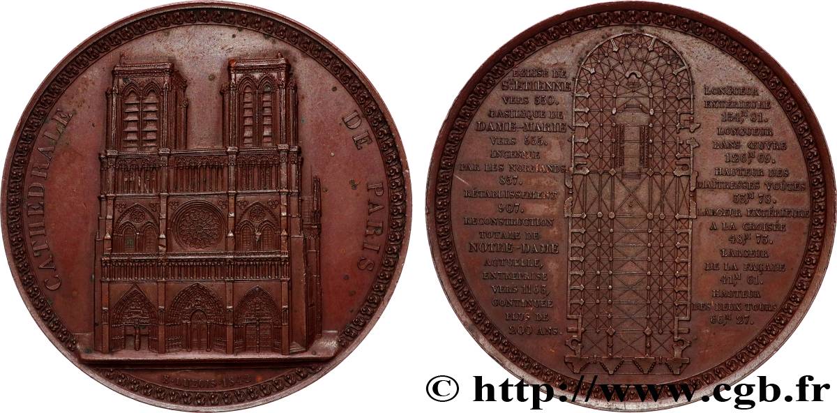LOUIS-PHILIPPE I Médaille, Cathédrale Notre-Dame de Paris AU