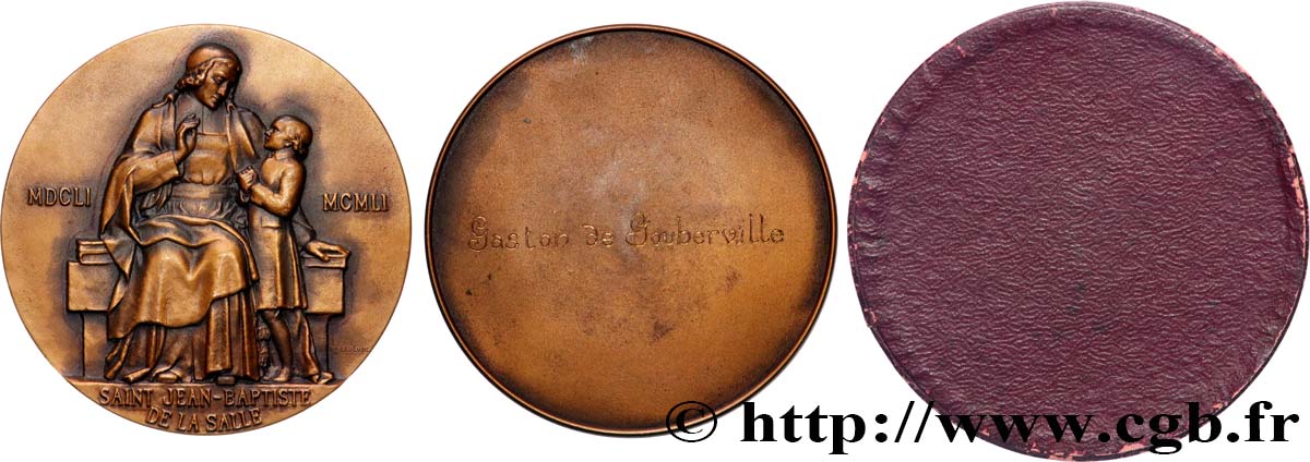 MÉDAILLES RELIGIEUSES Médaille, Troisième centenaire de la naissance de Saint Jean-Baptiste de La Salle TTB+