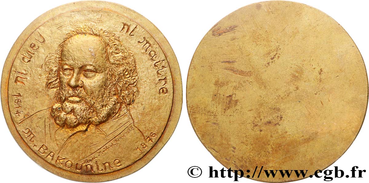 V REPUBLIC Médaille, Mikhaïl Aleksandrovitch Bakounine AU