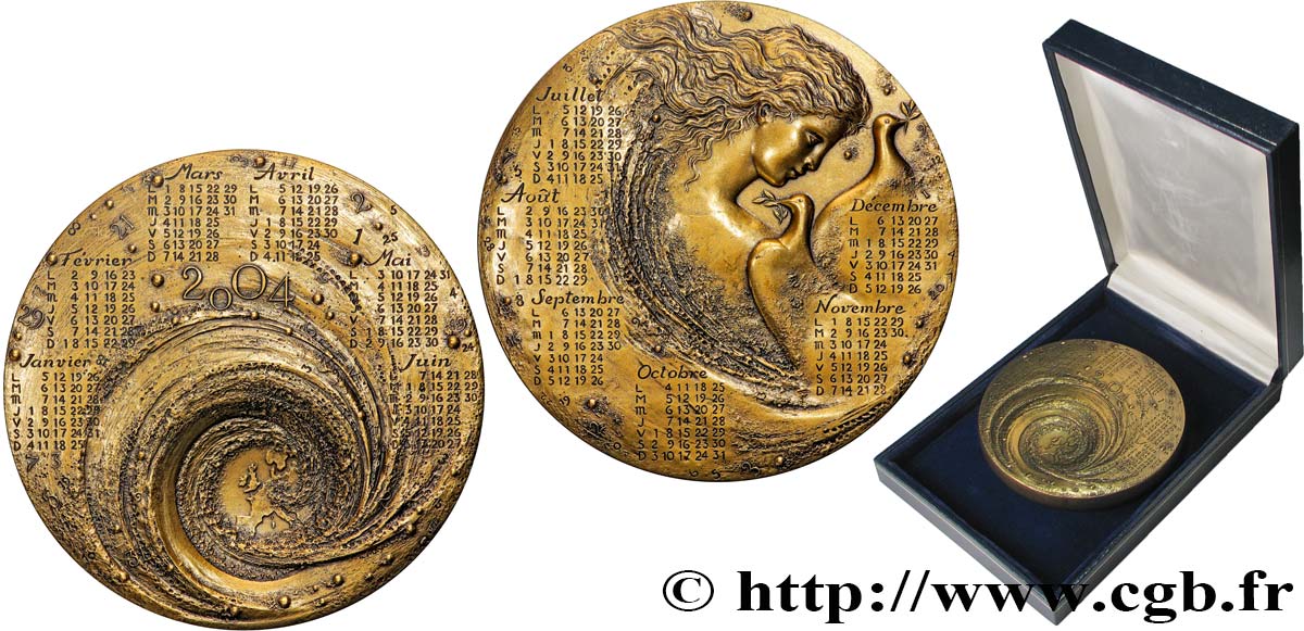QUINTA REPUBBLICA FRANCESE Médaille calendrier, Europe SPL