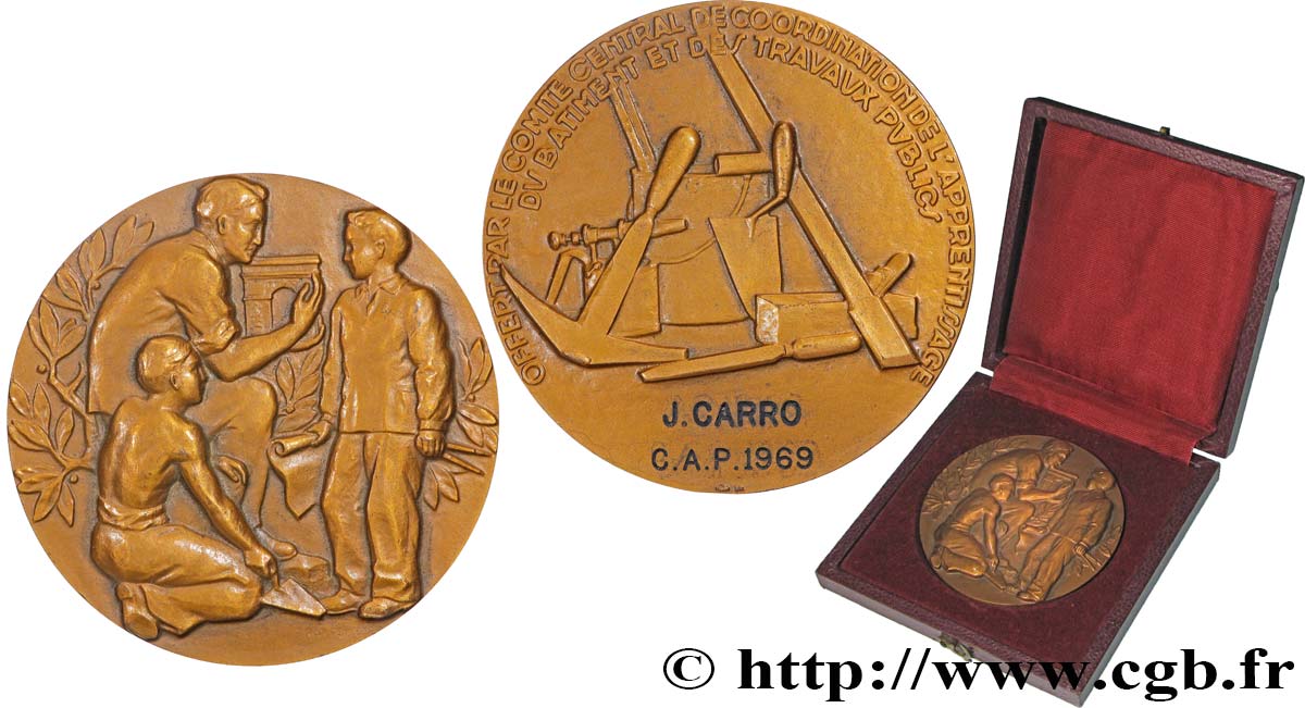 QUINTA REPUBBLICA FRANCESE Médaille, Travail et Étude, CAP SPL