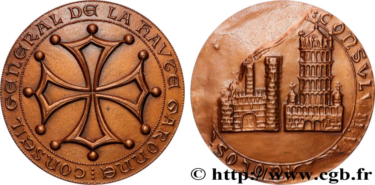 V REPUBLIC Médaille, Conseil général de la Haute Garonne AU