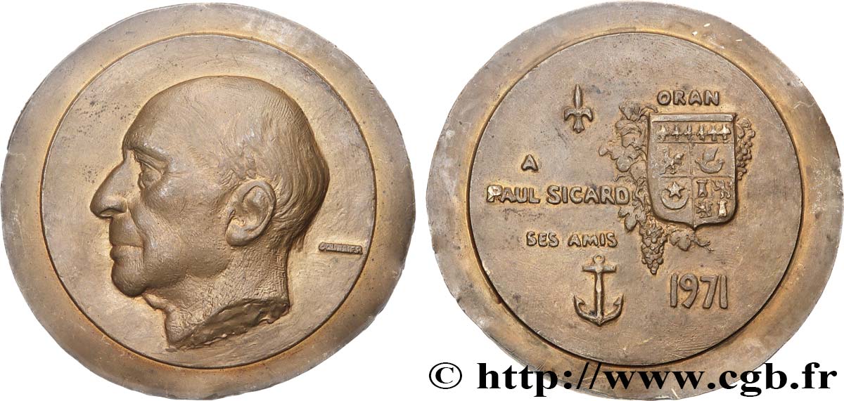 V REPUBLIC Médaille, Paul-Louis Sicard XF