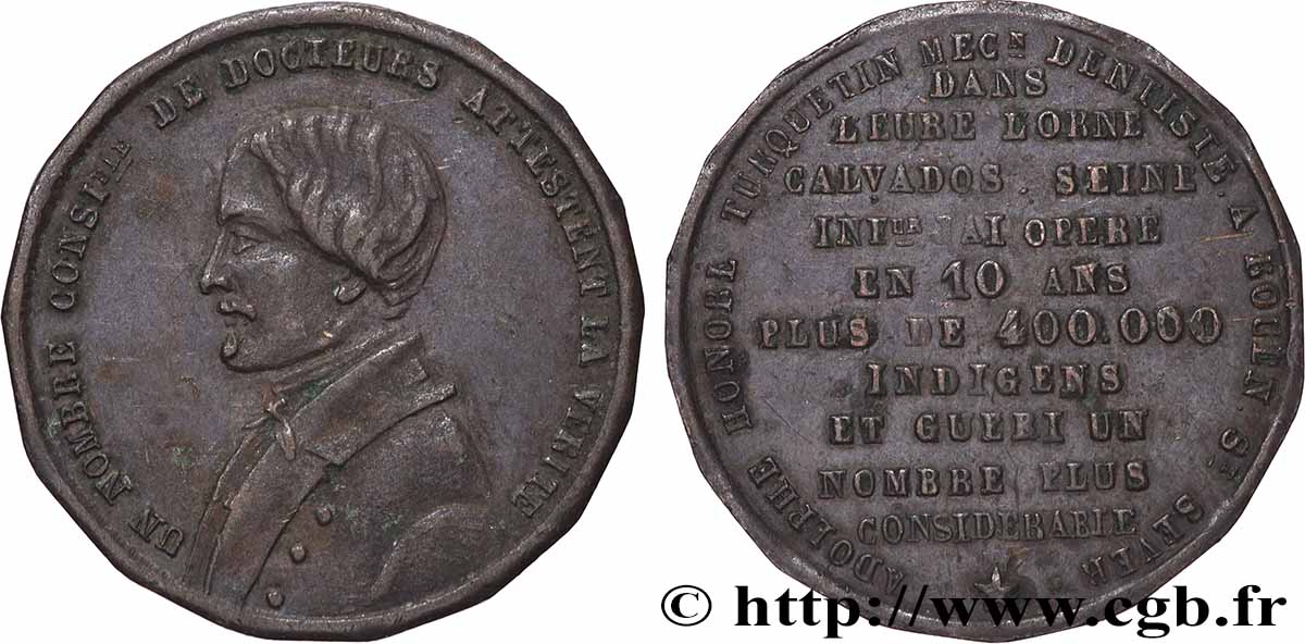 VARIOUS CHARACTERS Médaillette, Adolphe Honore Tubquetin SS