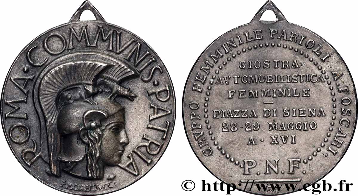 ITALIA Médaille, Groupe féminin de course automobile q.SPL