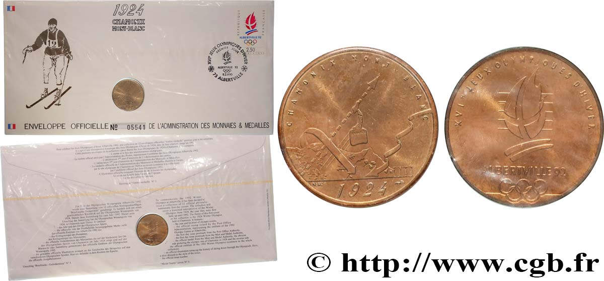 SPORTS Enveloppe “Timbre médaille” n°3 MS