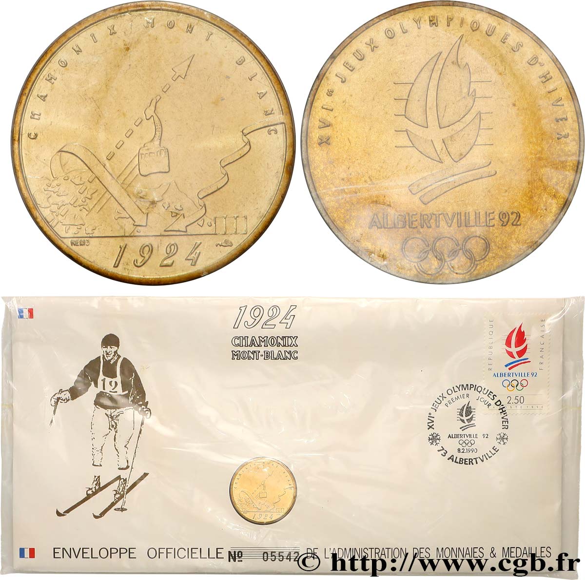 SPORTS Enveloppe “Timbre médaille” n°3 FDC