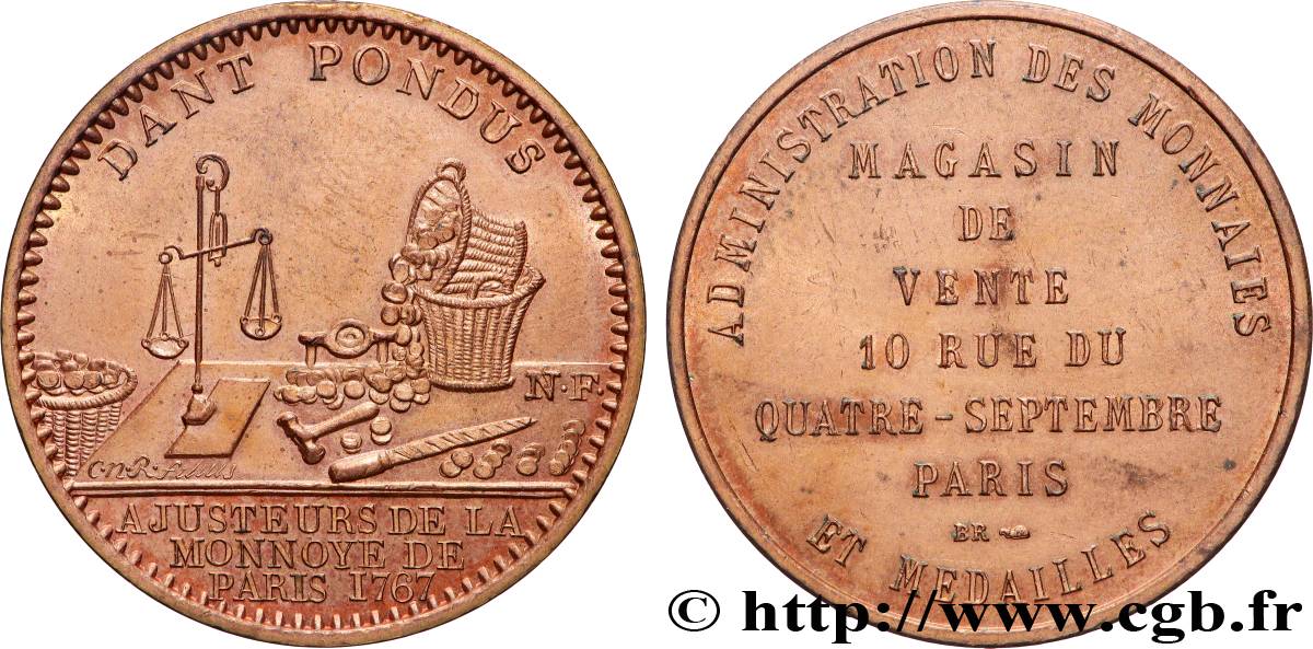 MONNAIE DE PARIS Médaille publicitaire du magasin de la Monnaie de Paris AU